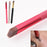 Angled eyebrow brush for concealer with soft bristles and different handle colors for precise makeup application