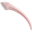 Pink eyebrow trimming knife with curved handle and protective clear cover for precise grooming