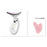 White and silver EMS wrinkle remover device with a pink facial gua sha tool on a white background
