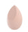 Pink makeup blending sponge with teardrop shape and smooth texture for seamless foundation application